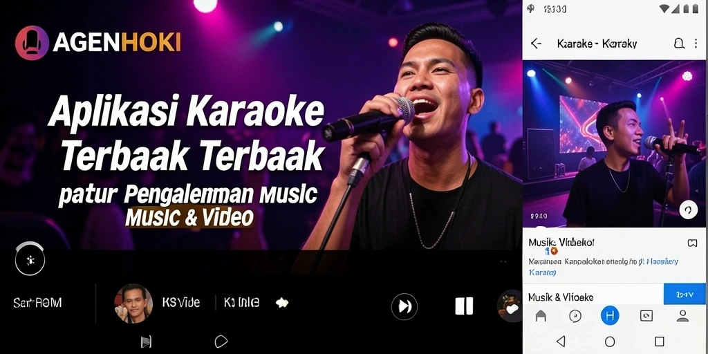 Tampilan antarmuka AGENHOKI untuk aplikasi Karaoke yang menarik.