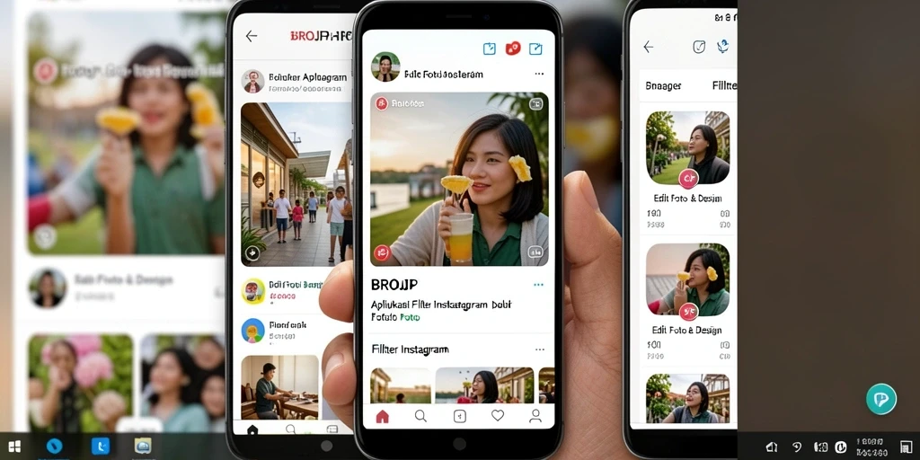 Tampilan antarmuka aplikasi BROJP dengan berbagai pilihan filter.