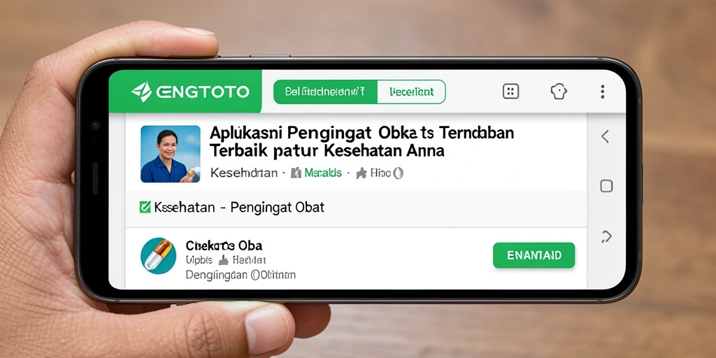 Tampilan antarmuka GENGTOTO yang ramah pengguna untuk Pengingat Obat.