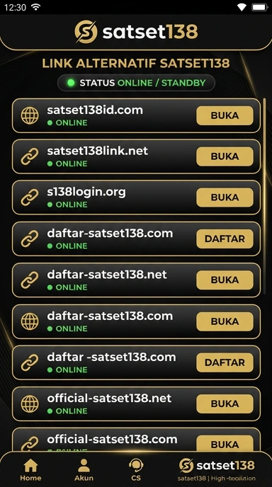 Tampilan link alternatif satset138